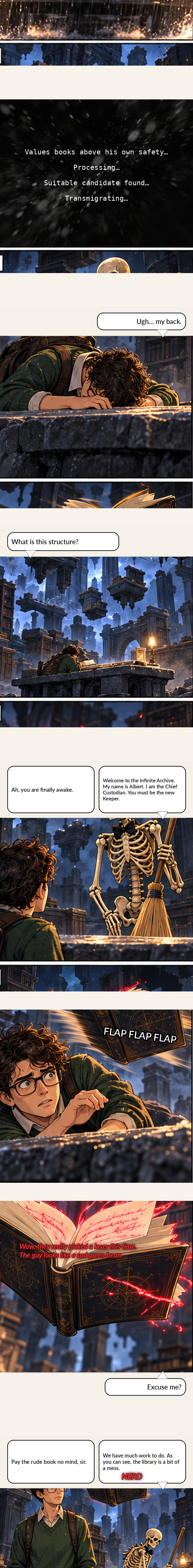 Keeper of the Infinite Archive Episode 1 comic segment 6